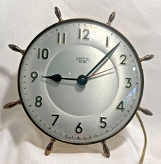 Near mint Condition Smiths Mid Century Sectric Mantel Clock Ships Case - Working