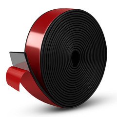 Neoprene Rubber Strips, 1" Wide X 1/16" Thick X 115" Long Adhesive Solid Rubber