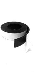 Neoprene Sheet Rubber SOLID 1/4" Thk x 2" W x 10-Ft Strip w/ Peel-Back Adhesive