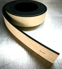 Neoprene Solid Sheet Rubber Roll 1/4" Thick Strip 2" W x 10-Ft L  Adhesive Back