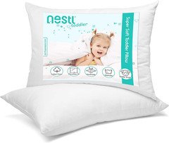 Nestl 2 Pack Toddler Pillow for Sleeping 13 X 18, Small Kids Pillow for Travel, 