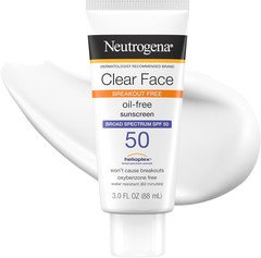 Neutrogena Clear Face Sunscreen Lotion for Acne-Prone Skin, Broad Spectrum SPF 5