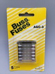 NEW 5 Pack Cooper Bussmann Glass Fuse 3A BP/AGC-3 Buss Fuses AGC-3