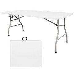 NEW 6 Ft Folding Plastic Table Perfect for Indoor Outdoor Dining Party Picnic