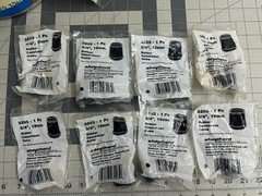 NEW 8-pack lot Shepherd Black Rubber Non Skid Chair Leg Furniture Tips 3203 3/4"