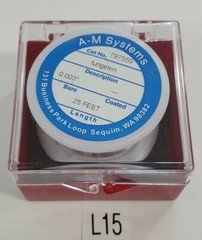 *NEW* A-M Systems 797550 Bare Tungsten Wire 0.003" 25Ft Spool + Warranty! 
