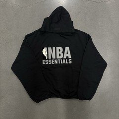 NEW AUTHENTIC Fear of God Essentials NBA Hoodie Black SS25 Size XS-L
