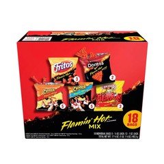 New Frito-Lay Flamin' Hot Mix Variety Pack Snack Chips, 18 Count Multipack New