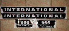 New Hood & Side Panel Decal Set for IH 966 Tractor International Farmall Decals