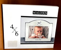 NEW Malden "Cutie Pie" Baby Picture Frame 4 x 6" Photo Rocking Horse Design