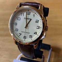 New No Box CASIO Basic Quartz Men s Watch MTP V001GL 9B Ivory
