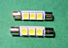 New Set of 2-LEDs for 12 Volt DC  Test Light Bright White