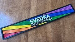 NEW Svedka Imported Vodka Rubber Bar Mat Colorful Branded Home Bar Rainbow