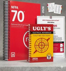NFPA 70 2026 NEC Code Book + Ugly's Electrical Ref Spiral + Index TAB 2026 USA