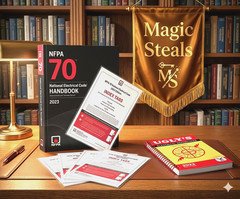 NFPA 70 National Electrical Code with 2023 HANDBOOK +TAB + ugly electrical (sp)
