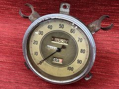 Nice 1935-1936  Ford  speedometer  gauge instrument, flathead hot rat rod