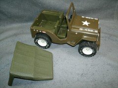 Nice Vintage Tonka Jeep Army Military Commander G-452-8 Pressed Steel Toy 1970s