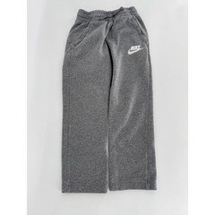 Nike Boys Fleece Sweatpants Gray Youth Small S Straight Leg Logo Pockets
