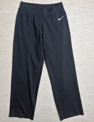 Nike Dri-FIT Women's Black Pull-On Track Pants S Regular Elastic Waist Stretch