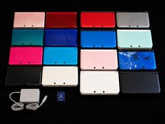 Nintendo 3DS / 3DS XL LL Console Region Free / Charger / SD card / Stylus pen