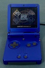 Nintendo Gameboy Advance SP GBA Game Console Blue, AGS-001, with Charger