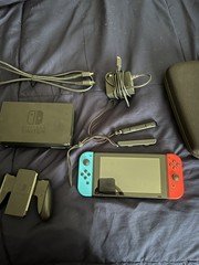 Nintendo Switch HAC-001(-01) 32GB Video Game Console W/ Neon Blue/Red Joy-Cons