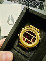 Nixon Unit SS All Gold Digital Watch A360-502 Stainless Steel Men's
