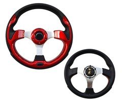 No Hub Adapter 6-Bolt 13" Red Steering Wheel Fits For Polaris RZR 1000 800
