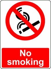 NO SMOKING OSHA DECAL SAFETY SIGN STICKER 3M USA MADE 
