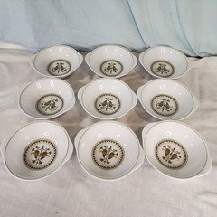 Noritake, Hermitage Lugged Bowls, Set of 9, Made in Japan, Nice!