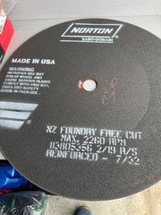 Norton Abrasive Wheel 24 x 7/32 x 1-3/4 Foundry Cut Reinforced- (1 Disc)