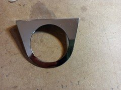  NOS 2"/ 43mm. Chrome Instrument mounting panel. Good quality item.