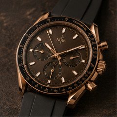Nova Christian Ember Crown Custom Watch Brown Rose Gold 42mm