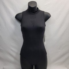 NWT Danz N Motion Women Black Sleeveless Mock Neck Detail on the Upper Chest