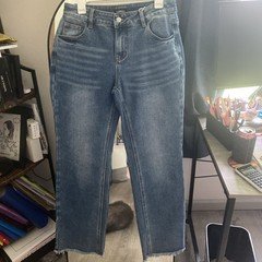 NWT Flamingals Women's #85657 Blue Jeans, Size Large 