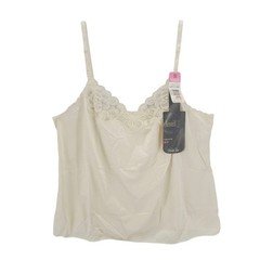 NWT VANITY FAIR Vintage Cami Top Lingerie Lace Trim GLOW Color Size 38