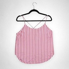 NWT VICTORIA'S SECRET Pink Stripe Cami Medium
