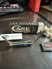 Ocean Blue Case Knife Small Stockman Bone Stag USA