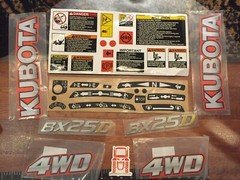 *OEM Kubota BX25D Tractor BX Decal Kit Tractor Decals Sticker FULL SET *Restore*