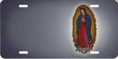 Offset Lady Of Guadalupe License Plate Free Names on this Plate