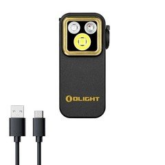 Olight Oclip Pro S 600 Lumen Rechargeable Clip-On Flashlight (Black)