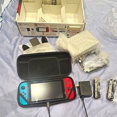 Open Box Nintendo Switch Console Neon Red/Blue Joy-Con Bundle w/ Dock, HDMI,