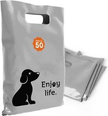 OPTIPAK 12x15 Plastic Bags – 50 Pack with Die-Cut Handles for Retail & Party