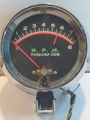 🔥ORANGE LINE RAC 8000 RPM Working TACHOMETER COLUMN MOUNT Excellent Condition