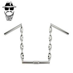 ORIGINAL LOWRIDER Flat Twisted Handlebar 12” Rise Chrome 25.4mm Cruiser/Chopper.
