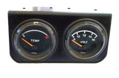 ORIGINAL VDO PORSCHE 914 OIL TEMP & VOLT GAUGES TESTED IN DUAL UNDERDASH CLUSTER