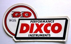 ** ORIGINAL VINTAGE DIXCO INSTRUMENTS TACHOMETER DECAL  6" HOT ROD HI-PO GAUGES