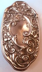 OVAL  STERLING VESTA CASE MATCH SAFE ART NOUVEAU LITTLE USE GORGEOUS EXCELLENT