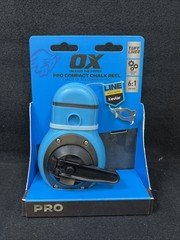 Ox Tools Pro Made With Kevlar 100 Ft. Line 6X Gear Compact Chalk Reel Chalkline