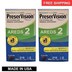 Pack of 2 | Preservision AREDS 2 / 210 Count Eye Vitamin Mini Soft gels EXP 2028